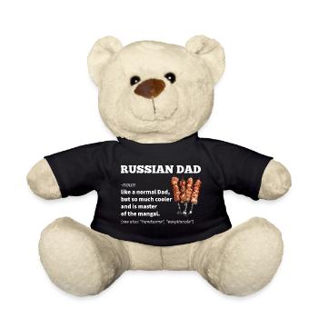 Russischer Vater Geschenk - Teddy - Schwarz - Vorne