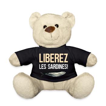 Liberez les sardines - Nounours - noir - Devant