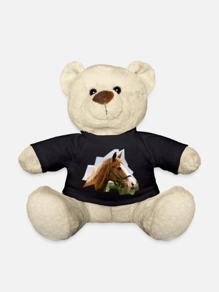 Horse. Horse. - Teddy Bear - black