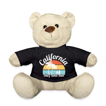 california surf and sun - Teddy Bear - black - Front