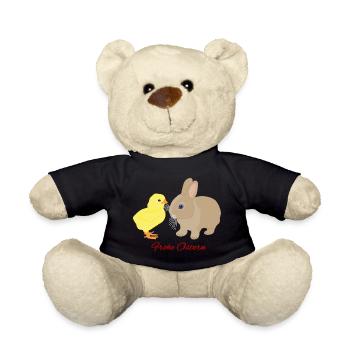Hase Kücken, Frohe Ostern - Teddy - Schwarz - Vorne