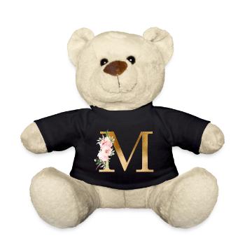 Botanik Floral Monogramm M - Teddy - Schwarz - Vorne