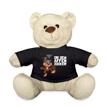 Gib dem Affen Zucker Spruch - Teddy - Schwarz - Vorne