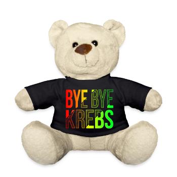 Bye Bye Kreps Rainbow Design - Teddy Bear - black - Front