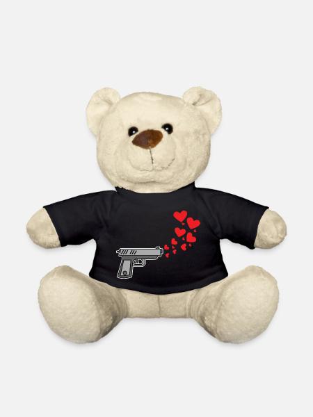 Herz Meinungsfreiheit Liebe Frieden Menschheit - Teddy - Schwarz