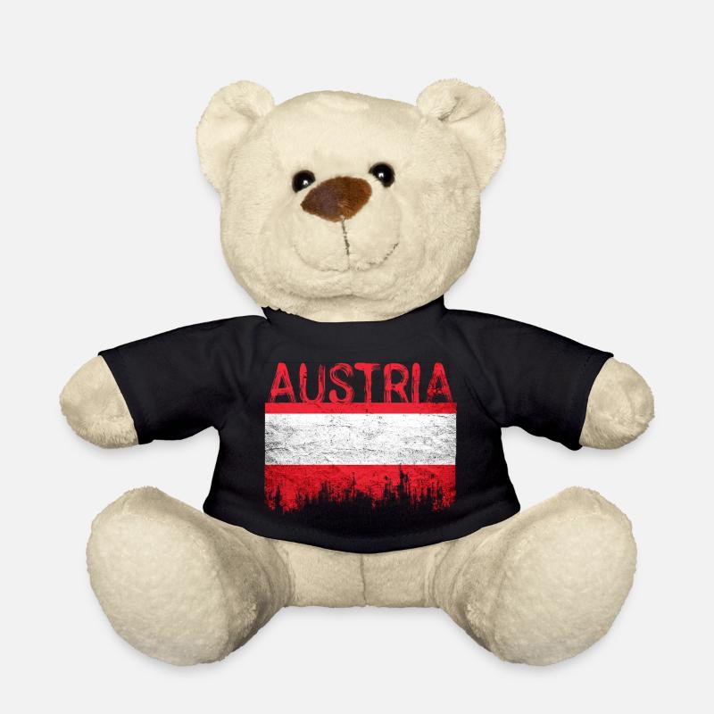 Australischer Flaggenstil mit city Silhouette - Teddy - Schwarz