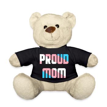 Proud Mom Transgender LGBTQ CSD Gift Idea - Teddy Bear - black - Front