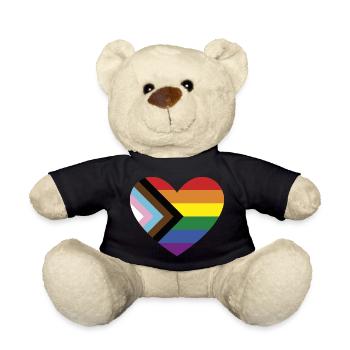 coeur LGBTQ - Nounours - noir - Devant