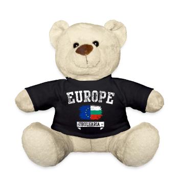 Europe Bulgaria Brush Flag - Teddy Bear - black - Front