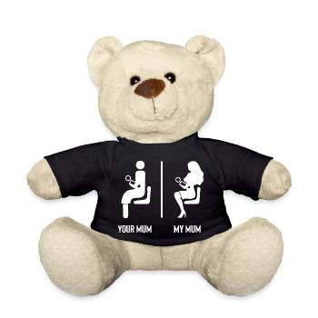 your mom my mom - Teddy Bear - black - Front