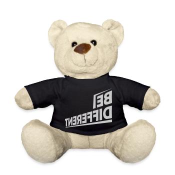 Be different Logo Design - Teddy Bear - black - Front