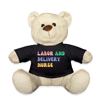 Labor and delivery nurse - Teddy Bear - black - Front