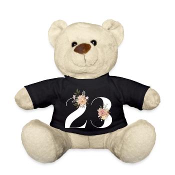 23rd anniversary flowers (Gift of 23 years) - Teddy Bear - black - Front