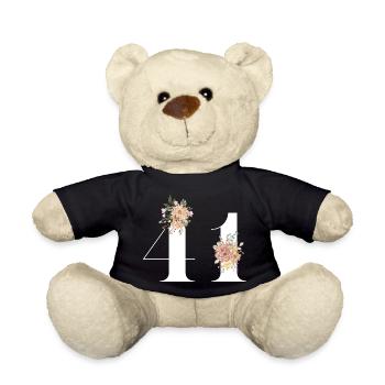 41st anniversary flowers (Gift of 41 years) - Teddy Bear - black - Front