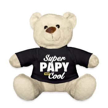 Super Papy Trop Cool /Super Papy - Nounours - noir - Devant