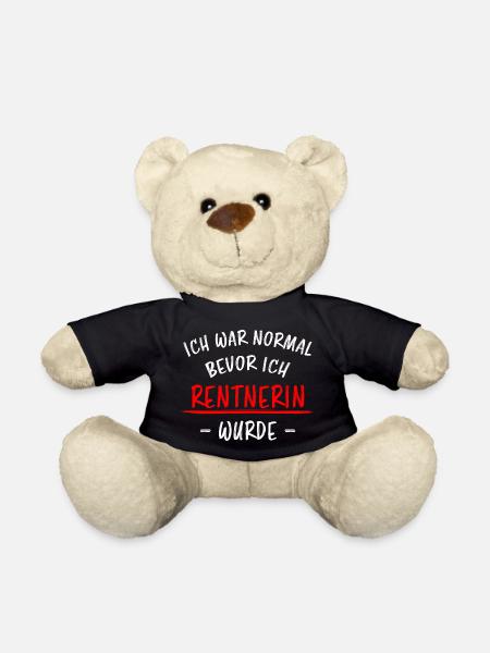Rentnerin Lustig Spruch Ruhestand Rente Geschenk - Teddy - Schwarz
