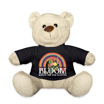 bloom where you are planted Regenbogen Blühen - Teddy - Schwarz - Vorne