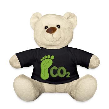 Klimaschutz ökologischer Fußabdruck Naturschutz - Teddy - Schwarz - Vorne