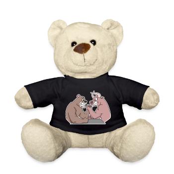 Bull and Bear Armwrestler Arm Press - Teddy Bear - black - Front
