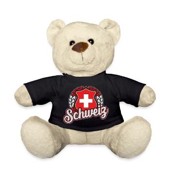 Schweiz - Teddy - Schwarz - Vorne