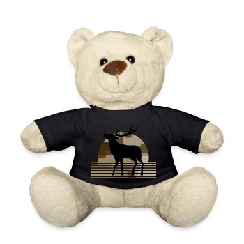 Deer - Teddy Bear - black - Front
