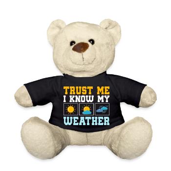 Trust Me I Know My Weather Meteorology Meteorolog - Teddy Bear - black - Front
