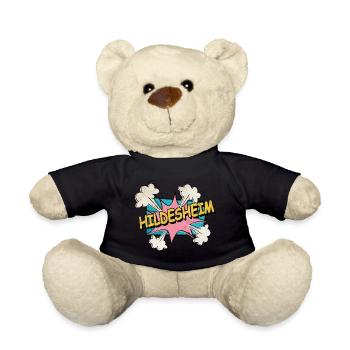 Hildesheim Germany City Font Pop Art Comic - Teddy Bear - black - Front