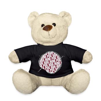 Dinosaur Tshirt Gift Idea Adorable Beagle Beard - Teddy Bear - black - Front