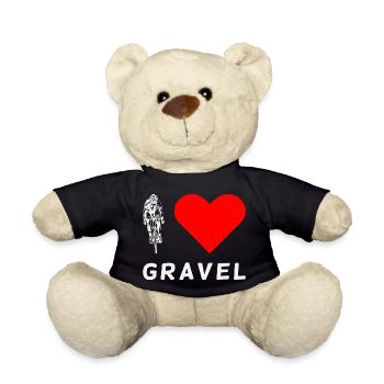 Gravel Bike Love Rennrad Fahrrad lustige Geschenk - Teddy - Schwarz - Vorne