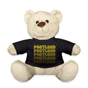 Portland Retro Gradient Typo - Teddy Bear - black - Front