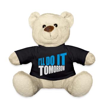 Citation de Do It Tomorrow - Nounours - noir - Devant