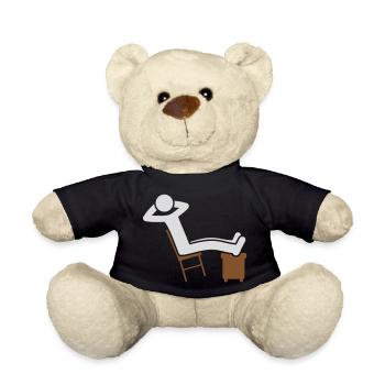 Icône de chaise Chill Man - Nounours - noir - Devant