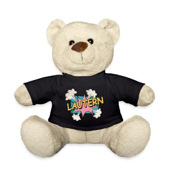 Lautern Germany City Font Pop Art Comic - Teddy Bear - black - Front