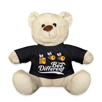 bee different saying quote - Teddy Bear - black - Front