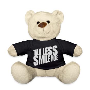 talk less smile more - Teddy Bear - black - Front