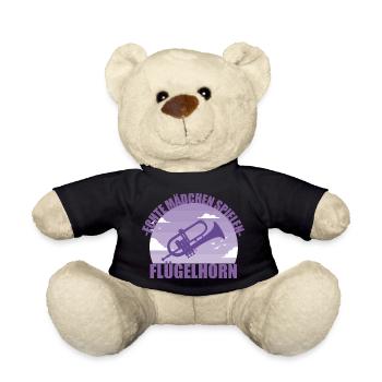 Flügelhorn Musikerin Instrument Mädchen Geschenk - Teddy - Schwarz - Vorne
