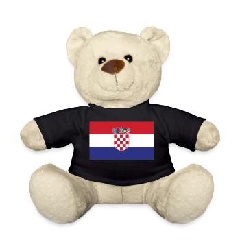 Drapeau croate - Nounours - noir - Devant