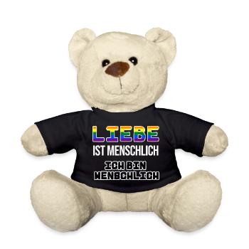 Regenbogen Liebe Lgbt Statement Sexualität Schwul - Teddy - Schwarz - Vorne