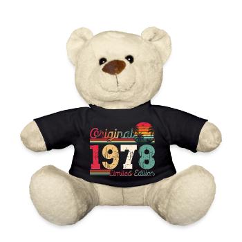 Born 1978 45th birthday Gift man/ woman - Teddy Bear - black - Front