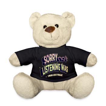 birthday present funny quote present animal - Teddy Bear - black - Front
