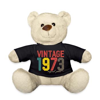 Vintage 1973 Original Part - Teddy Bear - black - Front