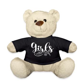 Girls Gamer Girl Girl Gaming Woman Gamer Zock - Teddy Bear - black - Front