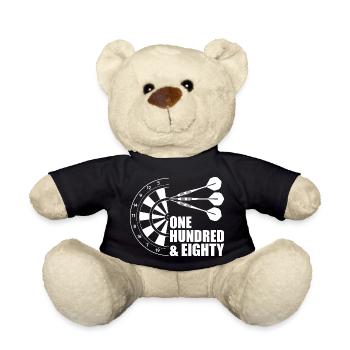 Darts Sports Fun - Teddy Bear - black - Front