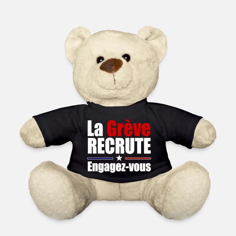 La grève recrute - Nounours - noir