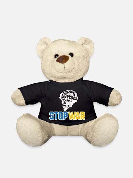 Stoppt den Krieg - Teddy - Schwarz