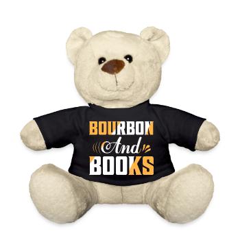 Bourbon And Books Drinking Whiskey - Teddy Bear - black - Front