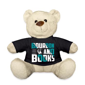 Bourbon And Books Whiskey Drinking - Teddy Bear - black - Front