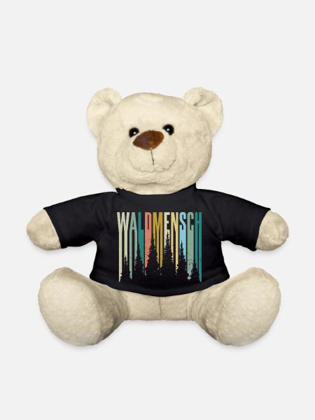 Waldmensch Farbpalette Waldsilhouetten - Teddy - Schwarz