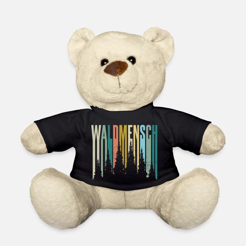 Waldmensch Farbpalette Waldsilhouetten - Teddy - Schwarz