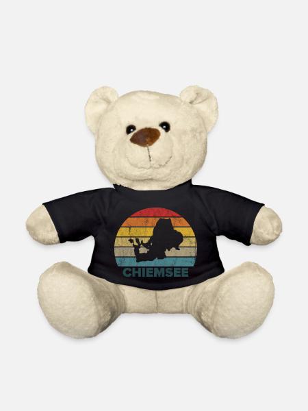 Chiem See Retro Sunset Vintage Urlaub Sommer - Teddy - Schwarz